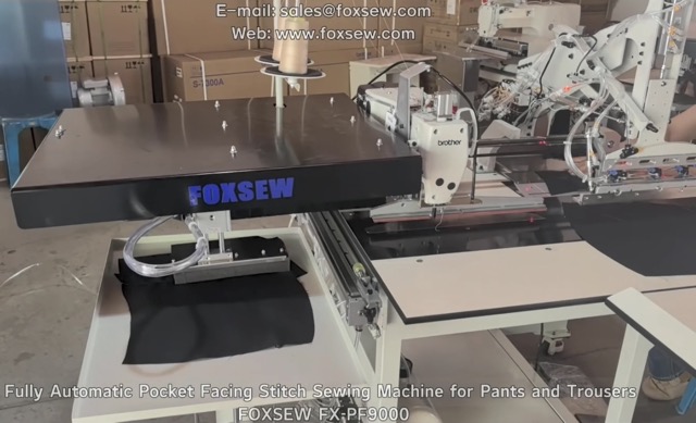 Fully Automatic Pocket Facing Stitch Sewing Machine for Pants and Trousers