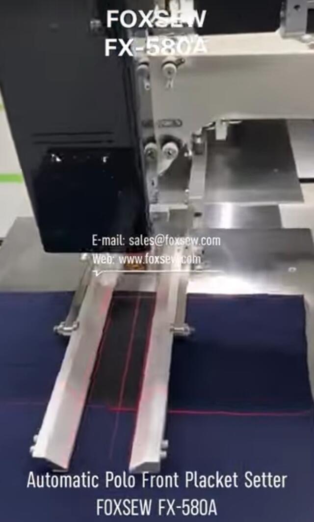 Automatic Polo Shirt Front Placket Setter Sewing Machine Unit