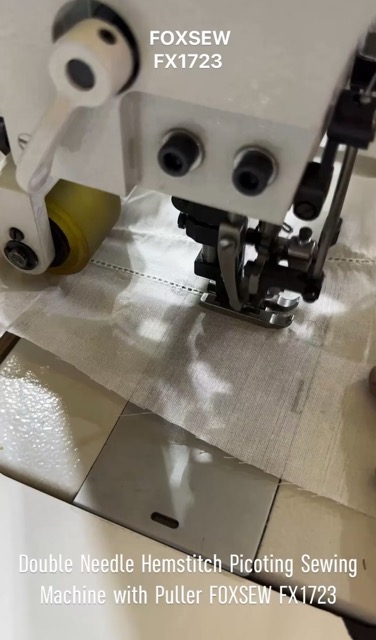 Double Needle Hemstitch Picoting Sewing Machine with Puller