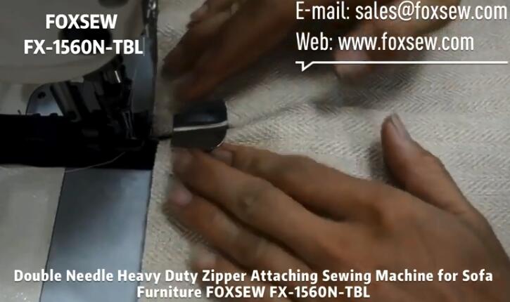 Double Needle Heavy Duty Zipper Attaching Sewing Machine for Sofa Furniture