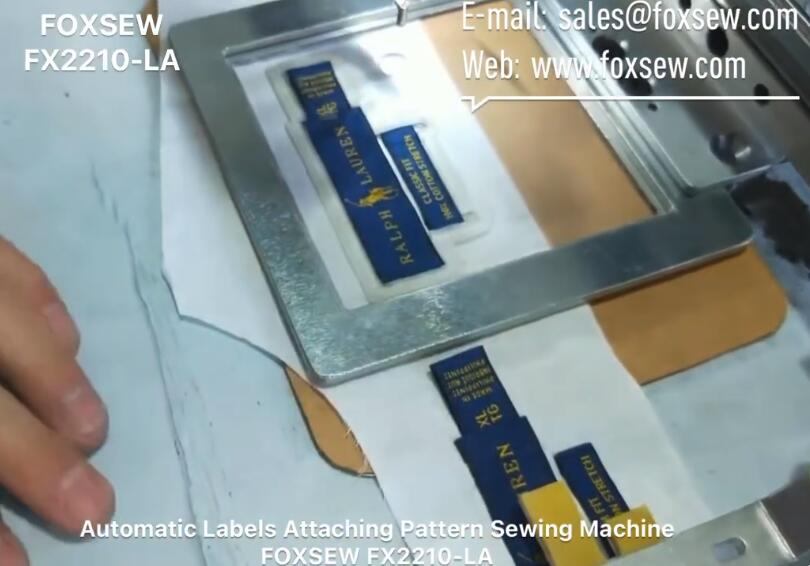 Automatic Labels Attaching Pattern Sewing Machine