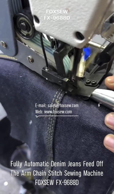 Automatic Jeans Feed off the Arm Chain Stitch Sewing Machine