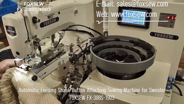 Automatic Feeding Shank Button Attaching Sewing Machine for Sweaters
