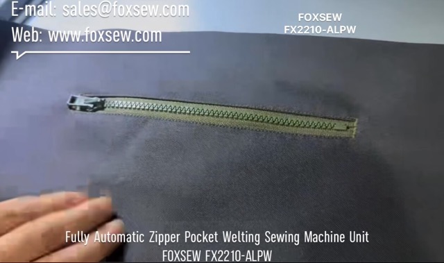 Fully Automatic Zipper Pocket Welting Sewing Machine