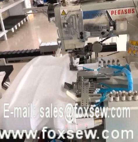 Automatic Polo Shirts Bottom Hemming Machine