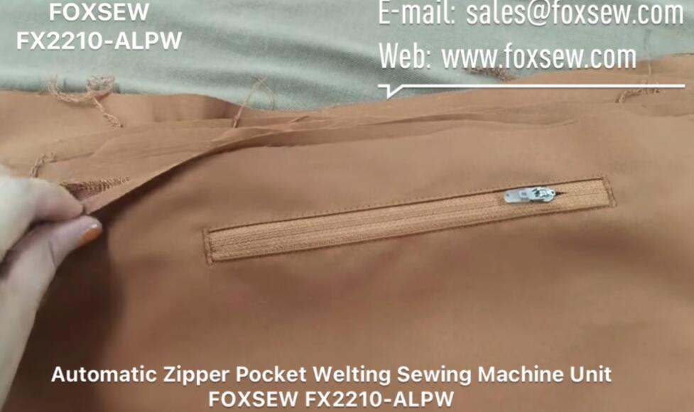 Automatic Zipper Pocket Welting Sewing Machine Unit