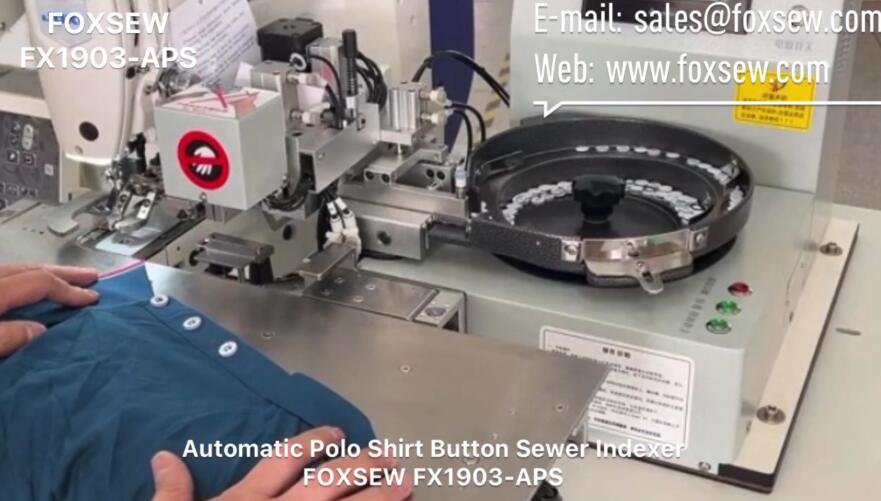 Automatic Polo Shirt Placket Button Sewer Indexer