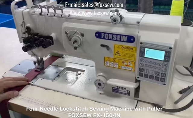 Four Needle Lockstitch Sewing Machine with Puller