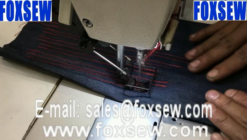 Computerized Direct Drive Double Needle Split Needle Bar Sewing Machine with Automatic Thread Trimmer