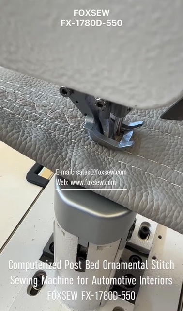 Computerized Post Bed Ornamental Stitch Sewing Machine for Automotive Interior