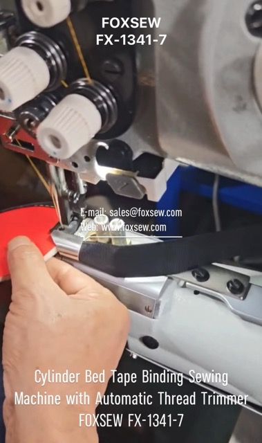 Cylinder Bed Tape Binding Sewing Machine with Auto-Trimmer