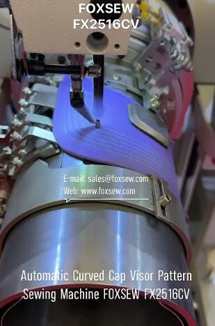 Automatic Curved Cap Visor Pattern Sewing Machine