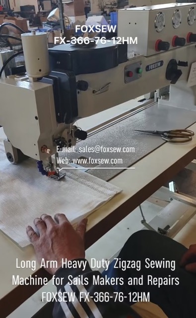 Long Arm Heavy Duty Sails Zigzag Sewing Machine