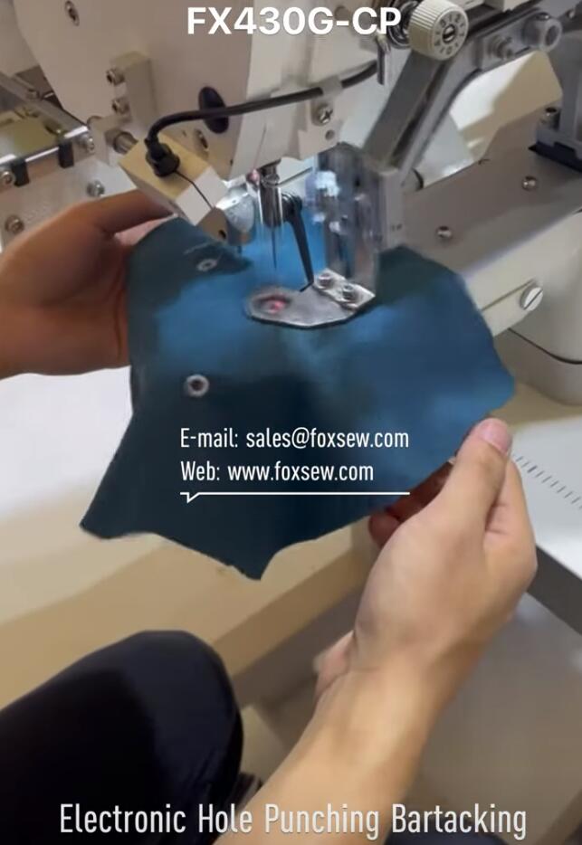 Automatic Hole Punching Bar Tacking Sewing Machine