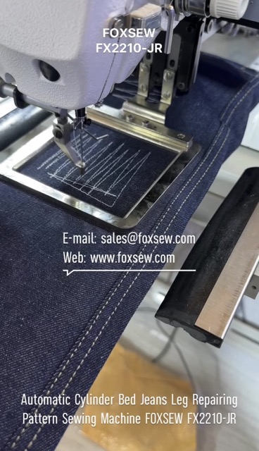 Automatic Cylinder Bed Jeans Leg Repair Pattern Sewing Machine