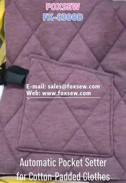 Automatic Pocket Setter for Cotton-Padded Clothes