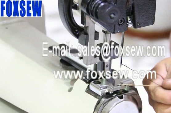 Cylinder Bed Top and Bottom Feed Extra Heavy Duty Thick Thread Sole Border Stitching Machine