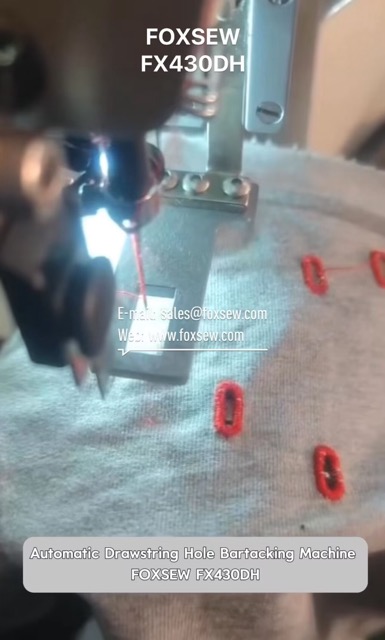 Automatic Drawstring Hole Bartacking Sewing Machine