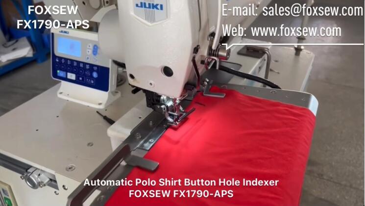 Automatic Polo Shirt Placket Buttonhole Indexer