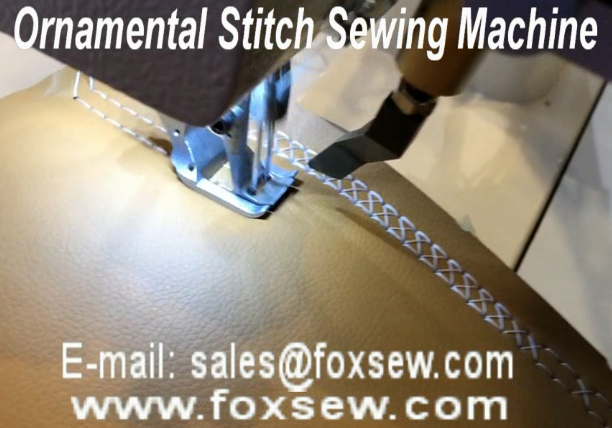 Post Bed Ornamental Stitch Sewing Machine for Leather Sofa