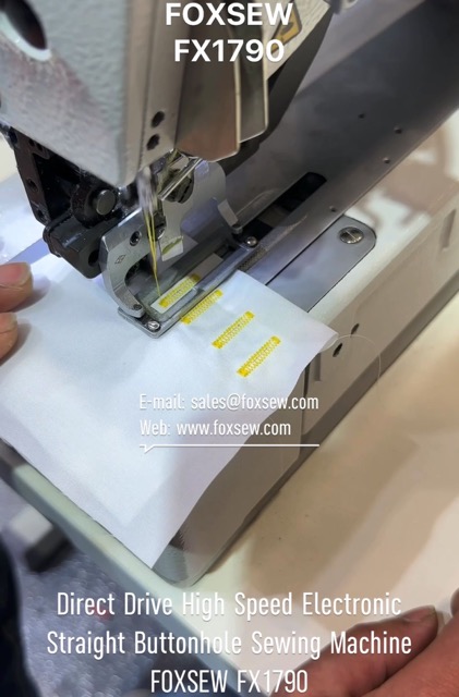 Direct Drive High Speed Electronic Straight Buttonhole Machine