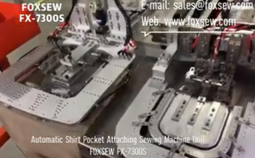 Automatic Shirt Pocket Attaching Sewing Machine Unit