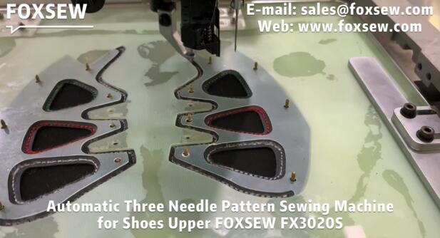 Automatic 3-Needle Pattern Sewing Machine for Shoes