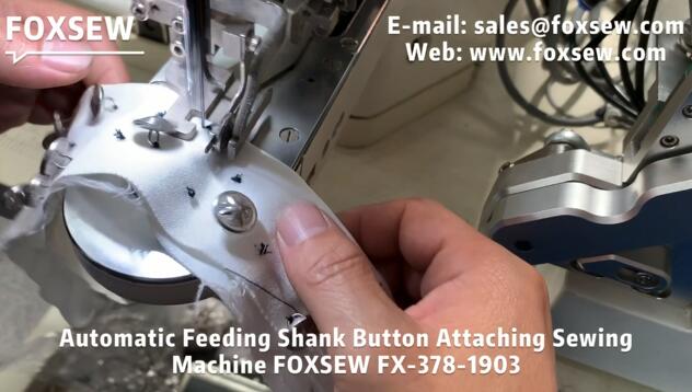 Auto-Feeding Shank Button Sewing Machine