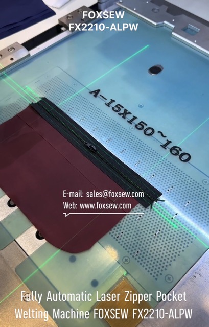 Fully Automatic Laser Zipper Pocket Welting Machine