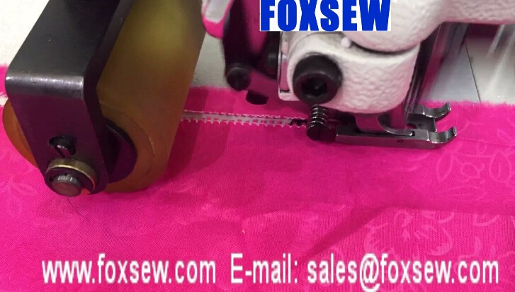 Double Needle Hemstitch Picoting Sewing Machine with Puller and Cutter 