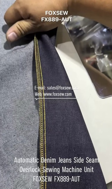 Automatic Denim Jeans Side Seam Overlock Sewing Machine