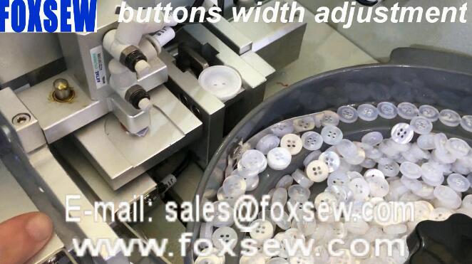 Automatic Button Feeder Machine width and thickness adjustment