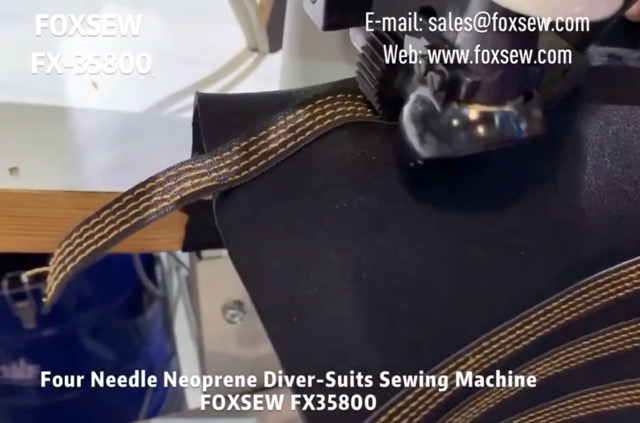 4-Needle Feed off the Arm Neoprene Wetsuits Tape Seaming Sewing Machine