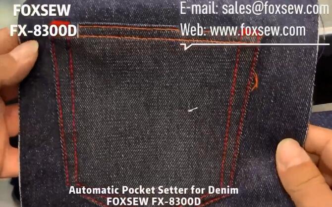 Automatic Pocket Setter for Denim