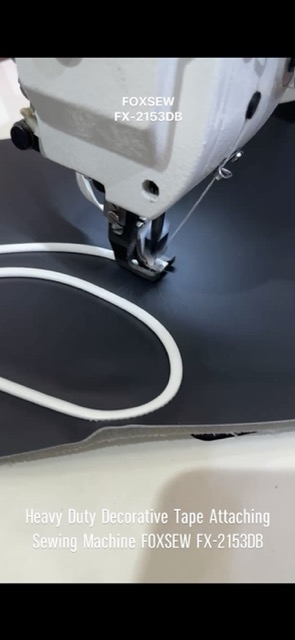 Heavy Duty Decorative Tape Attaching Sewing Machine for Shoes and Bags