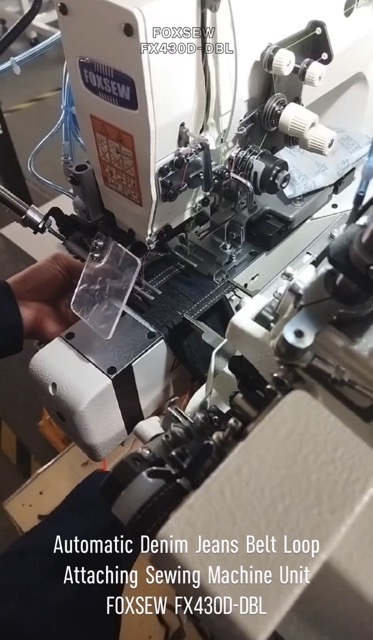 Automatic Denim Jeans Belt Loop Attaching Sewing Machine Unit