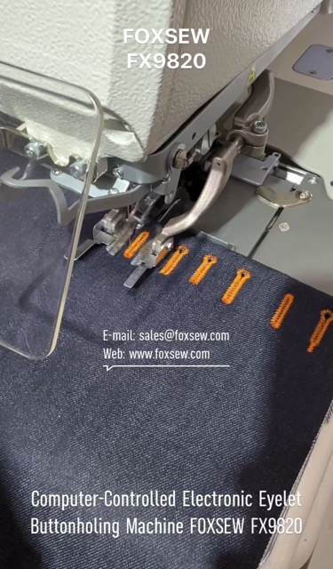 Computer-Controlled Electronic Eyelet Buttonholing Machine