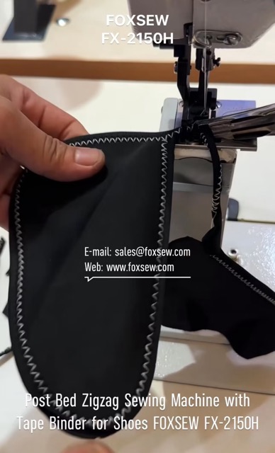 Post Bed Zigzag Sewing Machine with Tape Binder for Shoes
