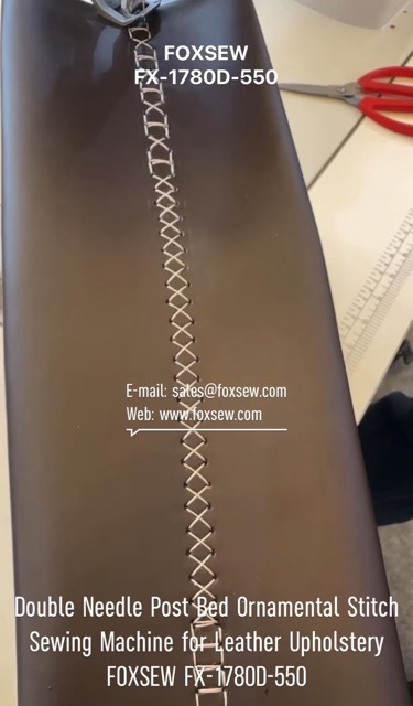 Post Bed Leather Upholstery Ornamental Stitch Sewing Machine