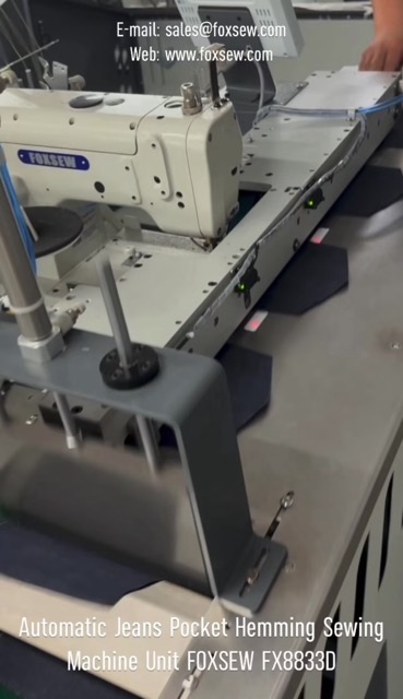 Automatic Jeans Pocket Hemming Sewing Machine Unit