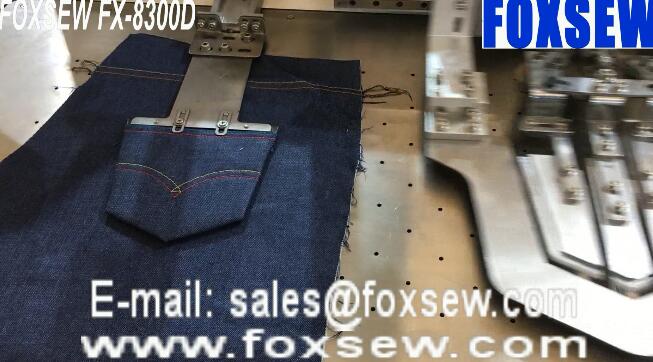 Automatic Iron-free Jeans Pocket Setter Sewing Unit