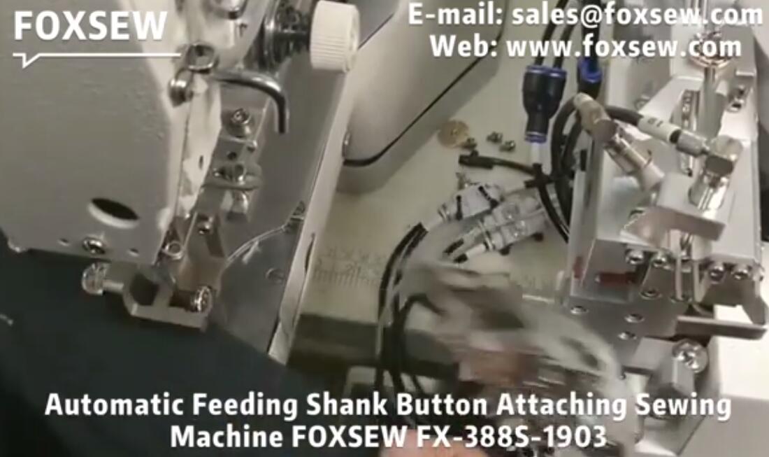 Automatic Feeding Shank Button Attaching Sewing Machine