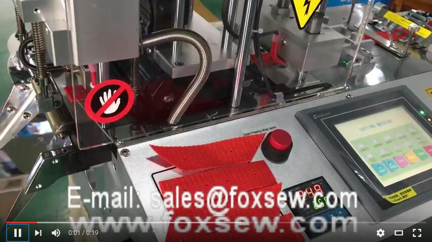 FOXSEW Tape Cutting Machine with Hole Puncher for different Shapes Cutting 