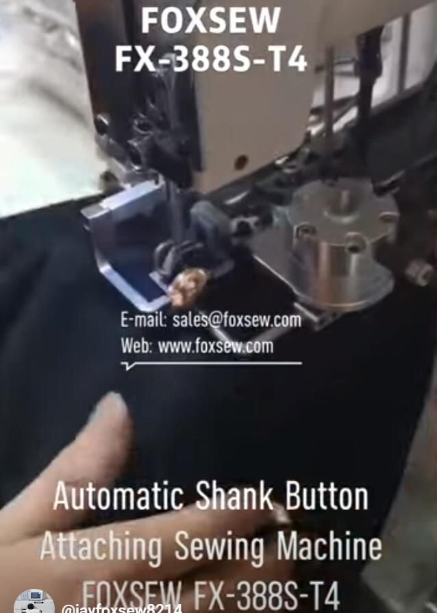 Automatic Feeding Shank Button Attaching Sewing Machine