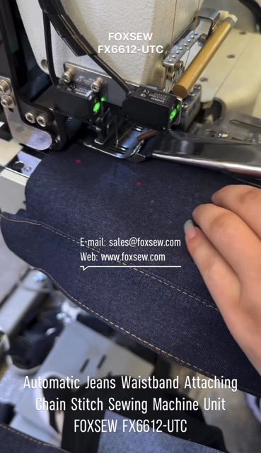 Automatic Jeans Waistband Attaching Sewing Machine Unit