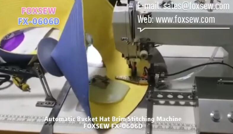 Automatic Bucket Hat Brim Stitching Sewing Machine