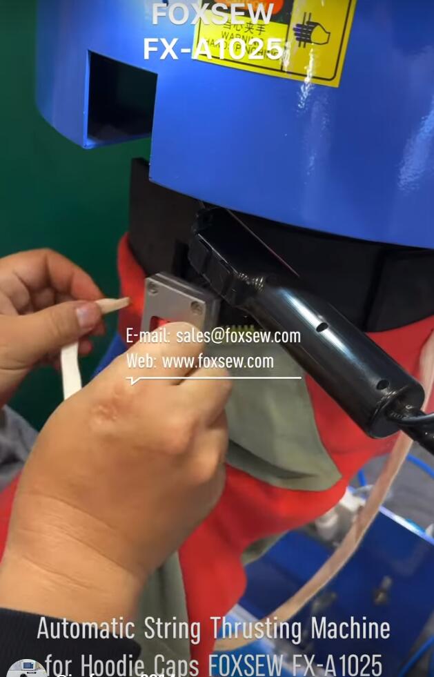 Automatic String Thrusting Machine for Hoodie Cap
