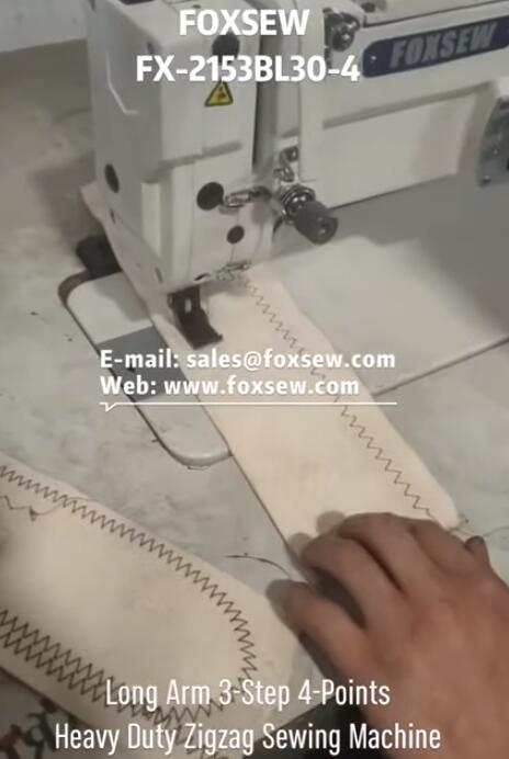 Long Arm 3-Step 4-Points Heavy Duty Zigzag Sewing Machine