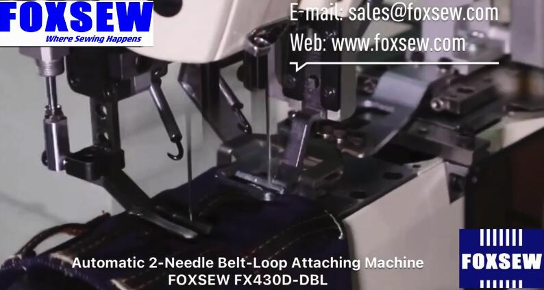 Automatic 2-Needle Belt-Loop Attaching Sewing Machine