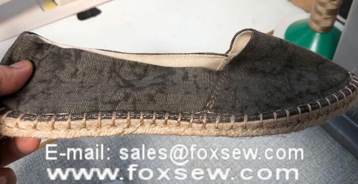 Espadrilles Shoes Upper and Jute Sole Stitching Machine